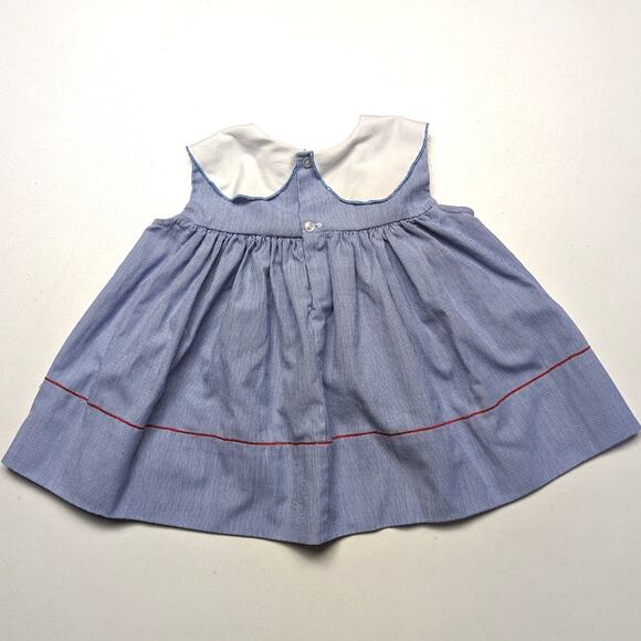 Vintage Swing Top Girls Size 18m Blue Sailboat Sleeveless - Picture 3 of 4